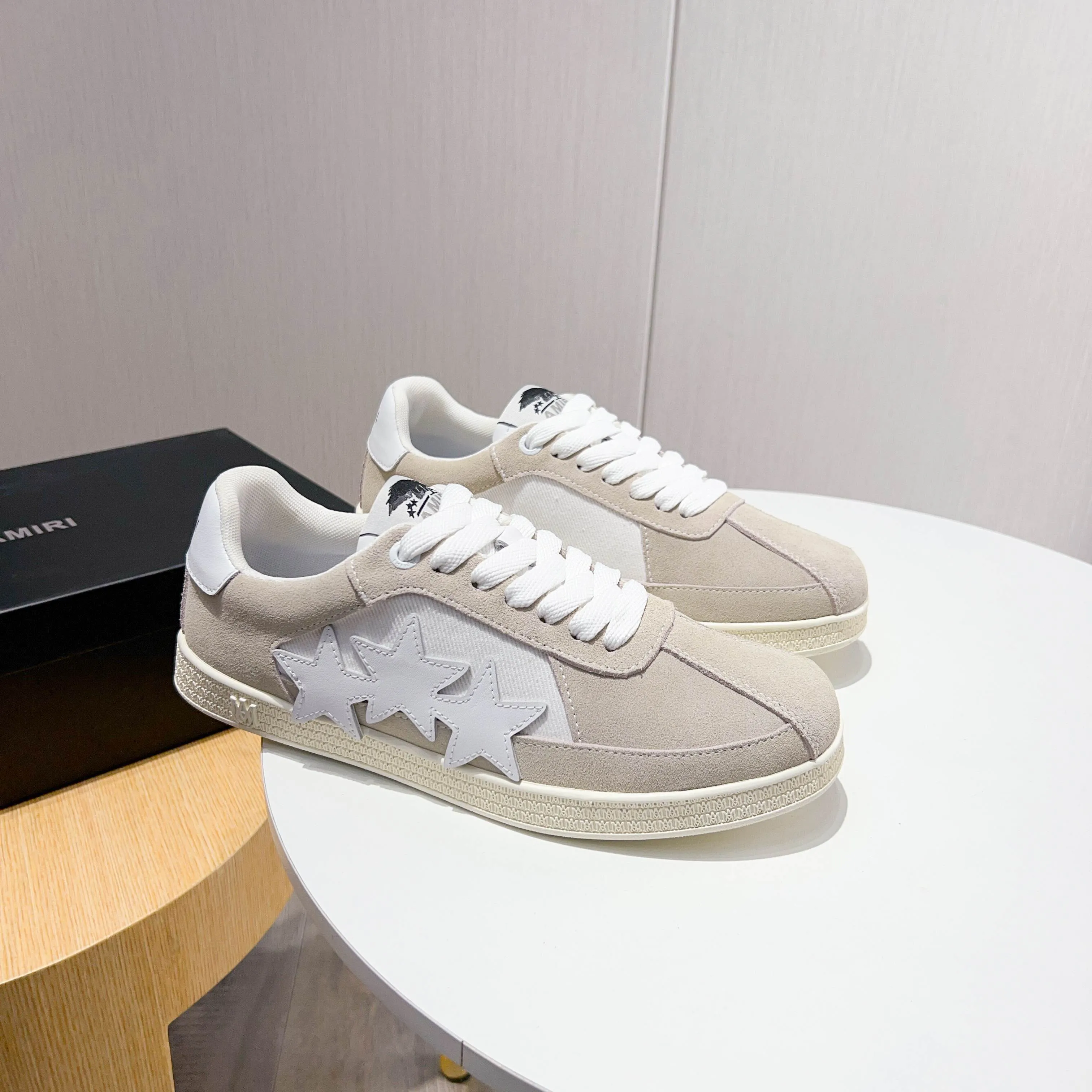 Men's shoes 💰420 [New style] 🌲🌲Balmain - New Amiri trendy shoes, low-top casual sports shoes, the same style as celebrities, made of selected pebbled cowhide and frosted cowhide, original outsole, comfortable on the feet, high-end workmanship, welcome to buy. Size: 39-45 (46 customized)